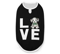 Camiseta sin mangas con texto en inglés "I Love Dalmatian Puppy Dog", camiseta sin mangas para mascotas, camiseta sin mangas para gatos, talla S