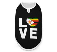 Camiseta sin mangas con texto en inglés "I Love Zimbabwe Funny Dog Vest Cute Tank Shirt Pullover Cats T-Shirt Tank Tops L