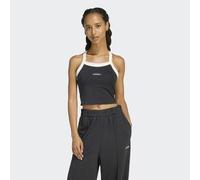 Camiseta sin mangas crop adidas, mujer, negro XS