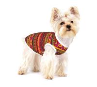 Camiseta sin mangas de algodón para mascotas, diseño de arte popular mexicano, estilo bohemio, transpirable, para mascotas pequeñas