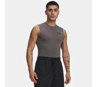 Camiseta sin mangas de compresión HeatGear® para hombre Carbon Heather / Negro XXL