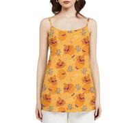Camiseta sin Mangas de Verano para Mujer, Estilo Calabaza Amarilla, Holgada e Informal, con Tirantes, para Halloween
