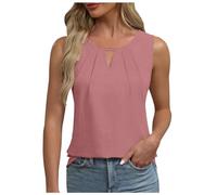 Camiseta sin Mangas de Verano para Mujer, sin Mangas, Trajes Casuales de Negocios 2024, Camisa de Trabajo básica Suelta y Elegante Toque Fresco para tu Día a Día