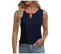 Camiseta sin Mangas de Verano para Mujer, sin Mangas, Trajes Casuales de Negocios 2024, Camisa de Trabajo básica Suelta y Elegante Toque Fresco para tu Día a Día