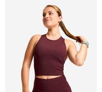 Camiseta Sin Mangas Deportiva Shape Mujer Burdeos Corte Crop Moldeador L