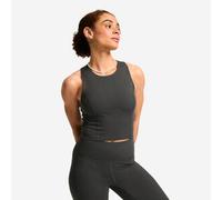 Camiseta Sin Mangas Deportiva Shape Mujer Gris Oscuro Corte Crop Moldeador M