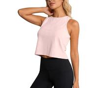 Camiseta Sin Mangas For Mujer, Interior, Básica De Verano con Sujetador Integrado, Acanalada Cómoda Tankto(Pink,X-Large)