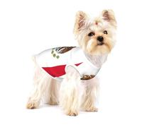 Camiseta sin mangas ligera con estampado de la bandera de México para perros pequeños, camisetas elásticas sin mangas