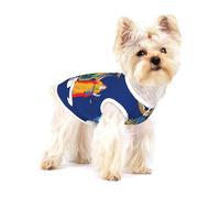 Camiseta sin mangas ligera con estampado de la bandera de Nueva York para perros pequeños, camisetas elásticas sin mangas
