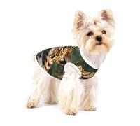 Camiseta sin mangas ligera con estampado de leopardo para perros pequeños, camisetas elásticas sin mangas