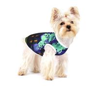 Camiseta sin mangas ligera con estampado de mansiones embrujadas negras para perros pequeños, camisetas elásticas sin mangas