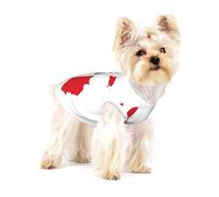 Camiseta sin mangas ligera con estampado de mapa de la bandera de Perú para perros pequeños, camisetas elásticas sin mangas