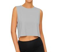 Camiseta Sin Mangas Mujer Palabra Marron Verano Chaleco de Deporte Crop Deportivas Tallas Grandes Ropa Lencero Camiseta Tirantes Talla Grande, Gym Cuello V Gimnasio Encaje Tank Top Mujer, L