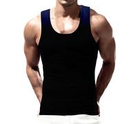 Camiseta sin mangas para hombre, básica, lisa, para verano, casual, fitness, gimnasio, entrenamiento, camiseta sin mangas, Morado (, M