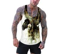 Camiseta sin Mangas para Hombre con Gato Lindo Impreso en 3D veraniega Casual novedosa de poliéster para Gimnasio Entrenamiento y Culturismo