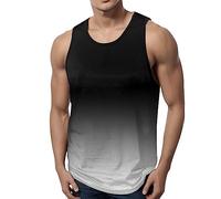 Camiseta sin mangas para hombre, de verano, informal, holgada, deportiva, sin mangas, para correr, de algodón, de neón, para verano, deportes de fuerza, gimnasio, Negro , 3XL