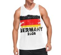 Camiseta sin mangas para hombre, diseño de bandera del país, Alemania, Estados Unidos, Irán, Noruega, Canadá, Suecia, 2026, Alemania, L