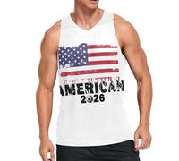 Camiseta sin mangas para hombre, diseño de bandera del país, Alemania, Estados Unidos, Irán, Noruega, Canadá, Suecia, 2026, EE. UU, 5XL
