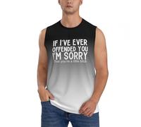 Camiseta sin Mangas para Hombre Lo Siento si Alguna Vez te he ofendido Camisetas musculosas Entrenamiento en el Gimnasio