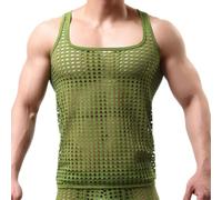 Camiseta Sin Mangas para Hombre,Mis Pedidos Camiseta Tirantes de Rejilla Camisetas Internas de Red Sexy Slim Fit Transparente Chaleco Ropa Interior de Malla para Hombres Sexy Hueco Tank Top