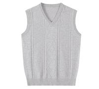 Camiseta Sin Mangas para Hombre Ropa Nueva para Hombre Otoño E Invierno Cálido Confort Clásico De Negocios Sin Mangas Chaleco De Felpa Informal Cuello En V Chaleco De Punto De Color Sólido