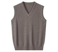 Camiseta Sin Mangas para Hombre Ropa Nueva para Hombre Otoño E Invierno Cálido Confort Clásico De Negocios Sin Mangas Chaleco De Felpa Informal Cuello En V Chaleco De Punto De Color Sólido