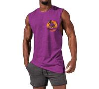Camiseta Sin Mangas Para Hombre Tejido Elástico Que Enfría Al Instante Deportiva Peso Muerto Dominadas Acabado Ácido Con Look Retro Interior Fina Cuello Redondo Algodón Talla Grande Rebajas Verano