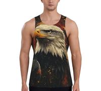 Camiseta sin mangas para hombre, transpirable, de secado rápido, para entrenamiento en la playa, tallas S-4XL, Águila calva 4, L