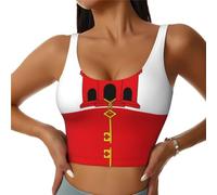 Camiseta sin mangas para mujer, cuello en U, sin mangas, Bandera de Gibraltar, M