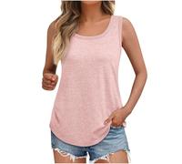Camiseta sin mangas para mujer, dobladillo irregular, cuello cuadrado, camiseta sin mangas, corte liso, camiseta de tirantes de algodón, camiseta de verano, camiseta básica, blusa ligera, moda de