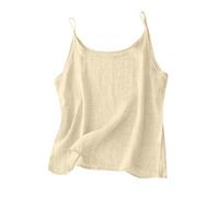 Camiseta sin mangas para mujer, moderna camiseta básica de tirantes, ligera y aireada, para verano, extralarga, elegante, bohemia, de verano, monocolor, cuello en V, desenfadada, holgada
