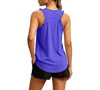 Camiseta sin mangas para mujer, mujer de verano, ligera, informal, de malla transpirable para una gran libertad de movimiento