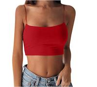 Camiseta sin mangas para mujer, tirantes delgados, camisetas de tirantes y camisetas de tirantes para mujer, ropa interior sin mangas, camiseta de corte ajustado, camiseta de tirantes de corte