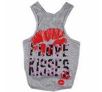 Camiseta sin mangas para perros grandes " I Love Kisses" de DoggyDolly, gris - 50% Dto.