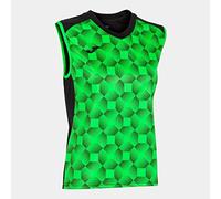 Camiseta sin Mangas Supernova III Negro Verde Fluor