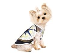 Camiseta sin mangas transpirable con estampado de brújula náutica para perros y gatos, para cachorros pequeños, gatitos, uso en interiores y exteriores