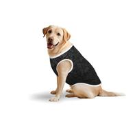 Camiseta sin mangas transpirable con estampado de calaveras y papel pintado gótico para mascotas grandes
