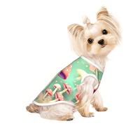 Camiseta sin mangas transpirable con estampado de hongos de ensueño para mascotas grandes, traje ligero para perros y gatos, camiseta elástica sin mangas