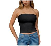 Camiseta sin mangas verano mujeres Tank Tops Camisola para mujer elegante blanco espagueti Camisetas chica elástica yoga verano diadema sin mangas camisa, B-le negro, S