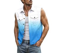 Camiseta sin Mangas versátil con Degradado y sin Bolsillos: una Alternativa Moderna y Ligera a los Chalecos, para el Uso Diario y para Combinar con Otras Prendas, Hombre