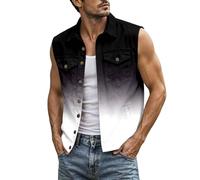 Camiseta sin Mangas versátil con Degradado y sin Bolsillos: una Alternativa Moderna y Ligera a los Chalecos, para el Uso Diario y para Combinar con Otras Prendas, Hombre