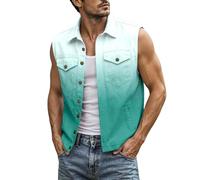 Camiseta sin Mangas versátil con Degradado y sin Bolsillos: una Alternativa Moderna y Ligera a los Chalecos, para el Uso Diario y para Combinar con Otras Prendas, Hombre
