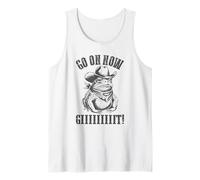 Camiseta sin Mangas Vintage con diseño de Sapo Vaquero - Go On Now Git Western Toad Camiseta sin Mangas
