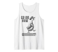 Camiseta sin Mangas Vintage Cowboy Goose - Go On Now Git Funny Goose Camiseta sin Mangas