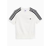 Camiseta Slim adidas Originals Sock Cali '90s para mujer Blanco M