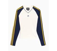Camiseta Slim de manga larga adidas Originals x Miaou para mujer Azul,Blanco XL