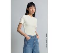 Camiseta slim de punto elástico Silky White XXS
