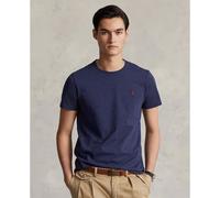 Camiseta slim-fit de punto con cuello redondo Hombre Talla L. Color Azul