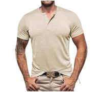 Camiseta Slim Fit Hombre, T-Shirt Homem Playeras Camiseta De Manga Corta Ajustada Informal para Hombre Europa Y Estados Unidos Verano 2024 (Beige XXL)