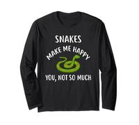 Camiseta Snakes Make Me Happy, You Not So Much Snake Manga Larga